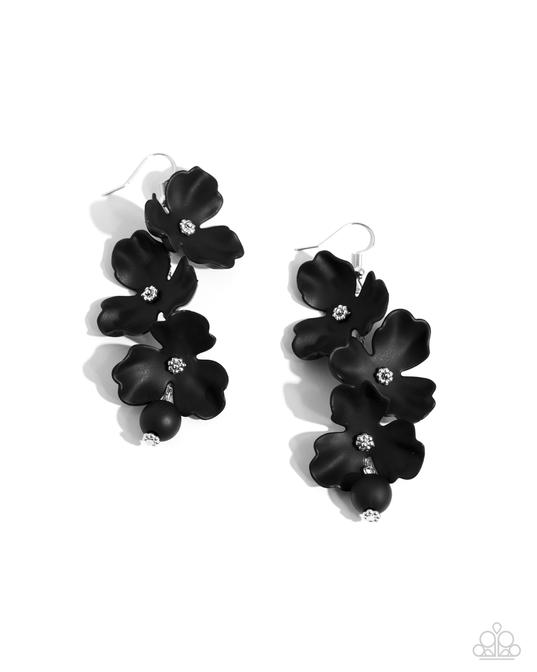 Paparazzi Earrings Plentiful Petals - Black Coming Soon