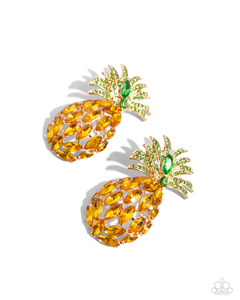 Paparazzi Earrings Pineapple Pizzazz - Yellow Coming Soon