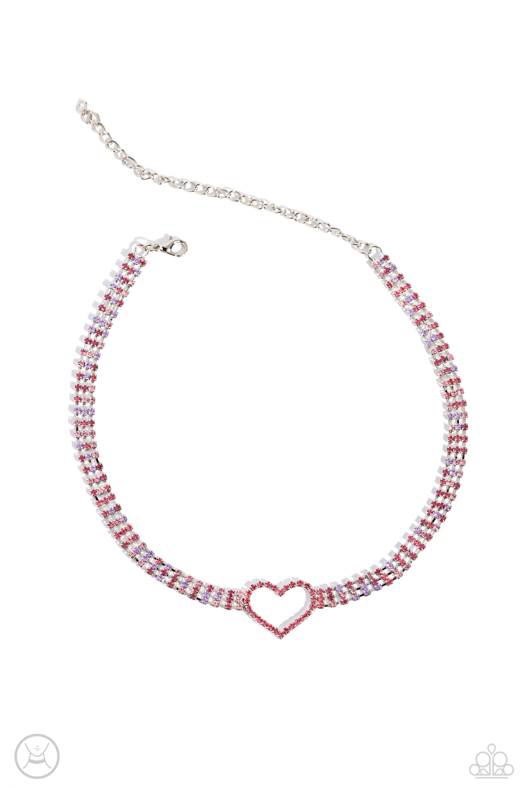 Paparazzi Necklace Rows of Romance - Pink Coming Soon