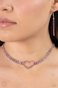 Paparazzi Necklace Rows of Romance - Pink Coming Soon