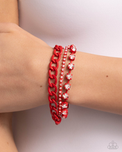 Load image into Gallery viewer, Paparazzi Bracelet Colorful Canvas - Red Coming Soon
