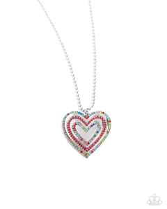 Paparazzi Necklace Hallucinatory Hearts - Red Coming Soon