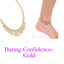 Load image into Gallery viewer, Paparazzi Set Daring Confidence Gold Coming Soon

