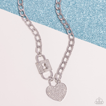 Load image into Gallery viewer, Paparazzi Necklace Lock Up Your Love - White June 2024 Lop Coming Soon
