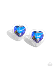 Load image into Gallery viewer, Paparazzi Earrings Heart-Pounding Haute - Purple Coming Soon
