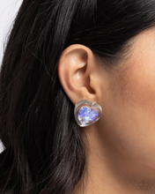 Load image into Gallery viewer, Paparazzi Earrings Heart-Pounding Haute - Purple Coming Soon
