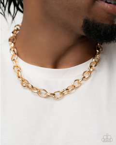 Paparazzi Necklace Industrial Imitation - Gold Men’s