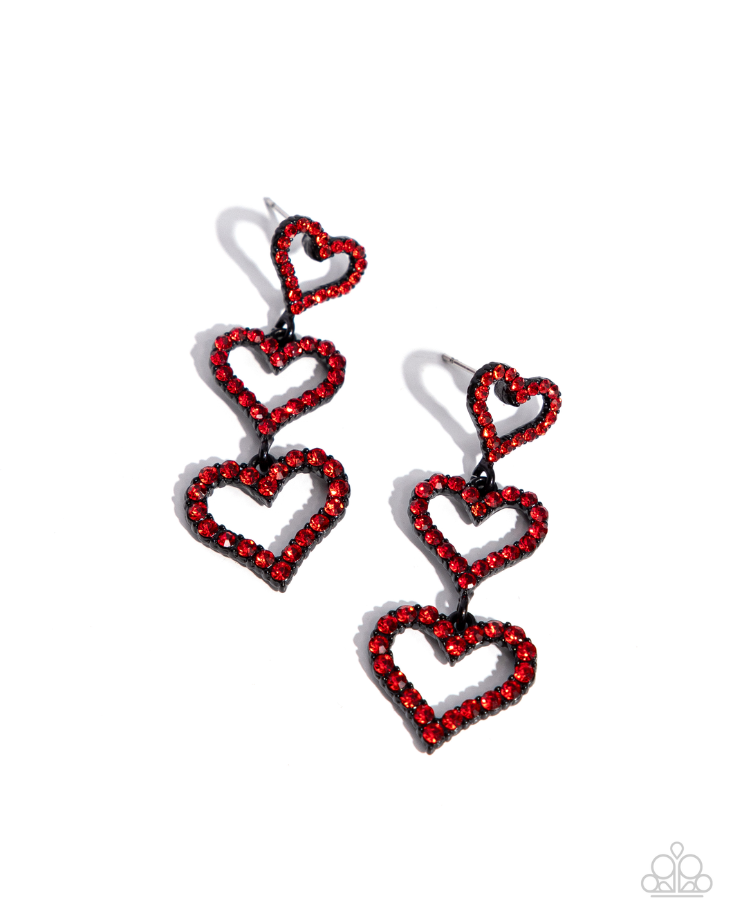 Paparazzi Earrings Sweetheart Succession - Red Coming Soon