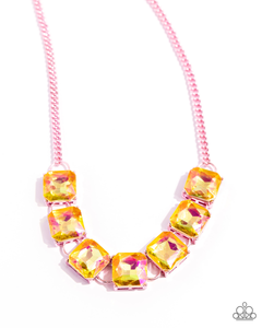 Paparazzi Necklace I SQUARE to Secrecy - Pink Coming Soon