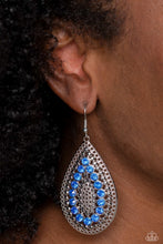 Load image into Gallery viewer, Paparazzi Earrings Spirited Socialite - Blue
