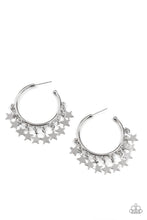 Load image into Gallery viewer, Paparazzi Earrings Happy Independence Day - Silver
