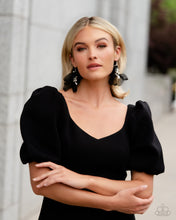 Load image into Gallery viewer, Paparazzi Earrings Cosmopolitan Charisma - Black Coming Soon
