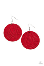 Load image into Gallery viewer, Paparazzi Earrings Leathery Loungewear - Red
