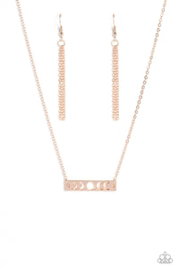 Paparazzi Necklace LUNAR or Later - Rose Gold