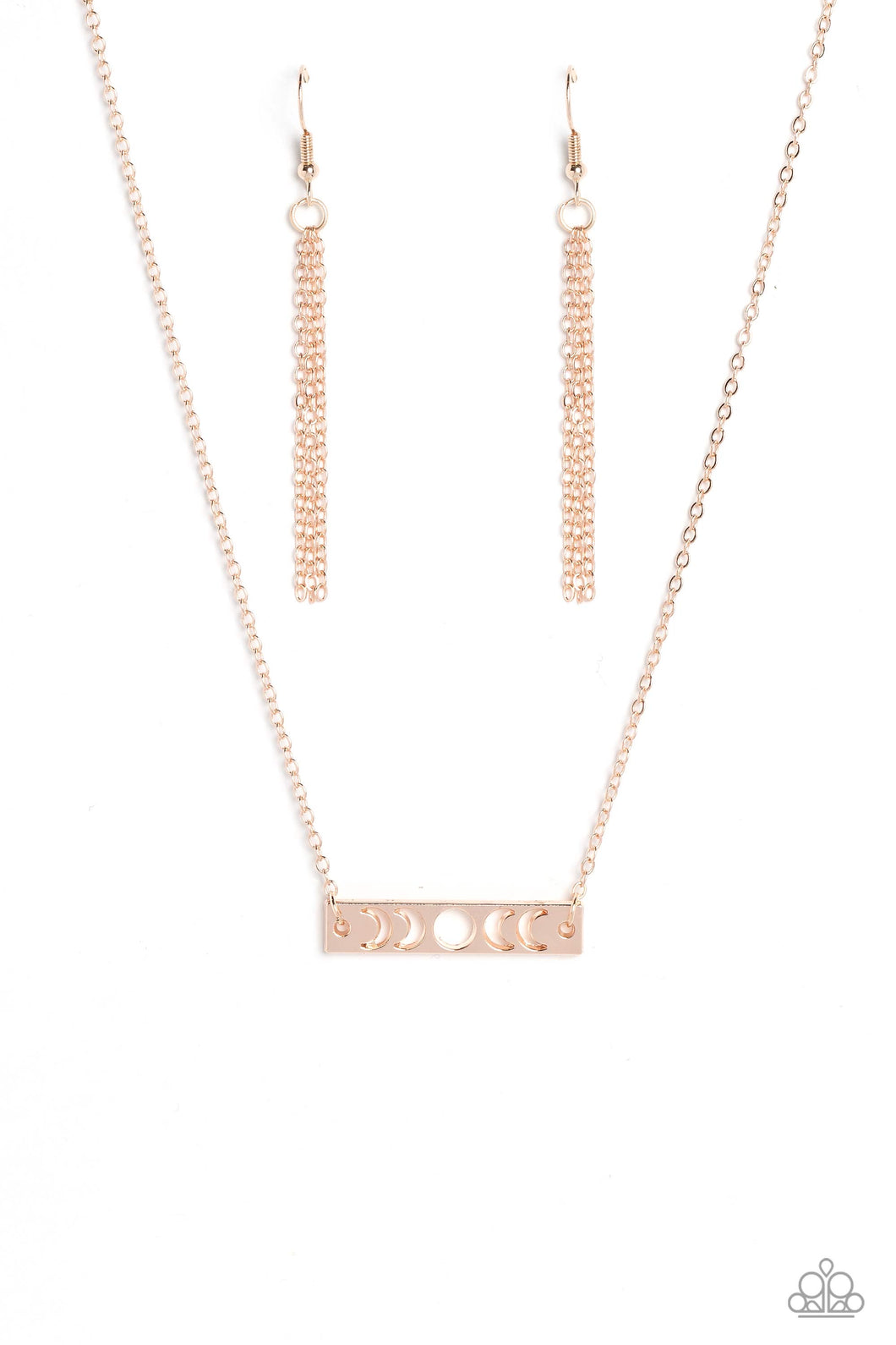 Paparazzi Necklace LUNAR or Later - Rose Gold