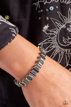 Load image into Gallery viewer, Paparazzi Bracelets BURSTING the Midnight Oil - Silver
