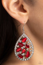 Load image into Gallery viewer, Cats Eye Class - Red Earrings
