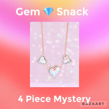 Load image into Gallery viewer, Gimme the Glitz Gems Snack Bundle Heart Necklace
