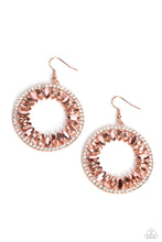 Load image into Gallery viewer, Paparazzi Earrings Wall Street Wreaths - Copper
