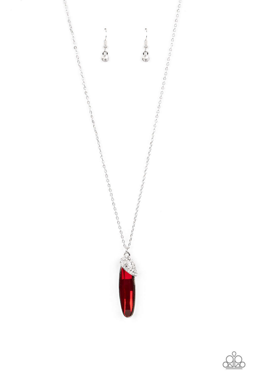 Paparazzi Necklaces Spontaneous Sparkle - Red