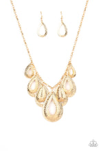 Load image into Gallery viewer, Paparazzi Necklaces Teardrop Tempest - Gold
