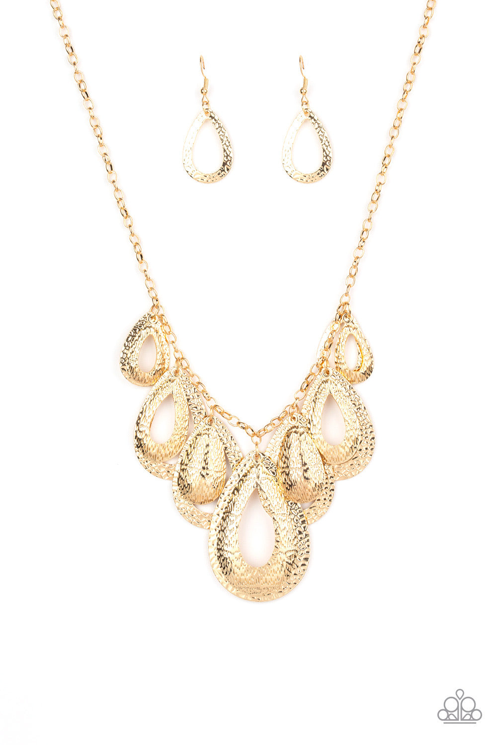 Paparazzi Necklaces Teardrop Tempest - Gold