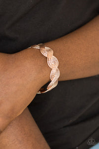 Paparazzi Bracelets Braided Brilliance - Rose Gold