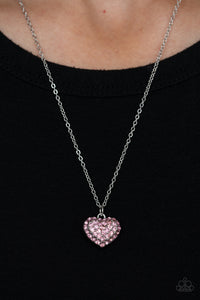 Paparazzi Necklaces Heart-Warming Glow - Pink