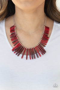 Paparazzi Necklaces Out of My Element - Red
