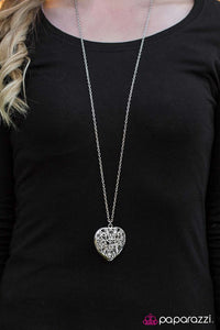 Silver Paparazzi Necklace Deep in My Heart