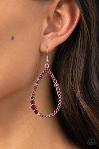 Paparazzi Earrings Diva Dimension - Red