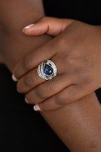 Load image into Gallery viewer, Paparazzi Rings Stepping Up The Glam - Blue
