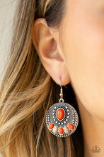 Load image into Gallery viewer, Paparazzi Earrings Sandstone Paradise - Orange
