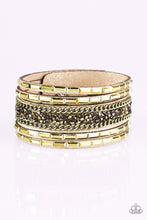 Load image into Gallery viewer, Paparazzi Bracelets Less Bitter, More Glitter Brass Urban
