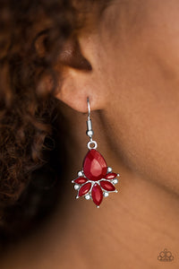 Paparazzi Earrings   GLAM Up! - Red