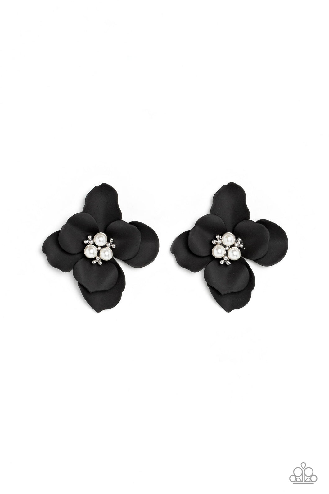 Jovial Jasmine - Black Earrings