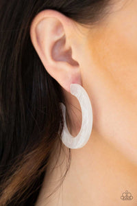 Paparazzi Earring Oceanside Oasis White