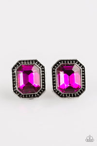 Paparazzi Earrings Grand Glam Pink