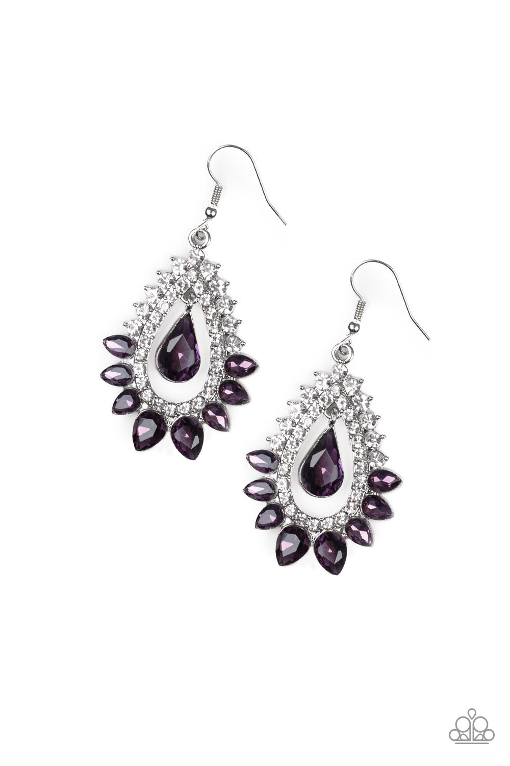 Paparazzi Earrings Boss Brilliance - Purple