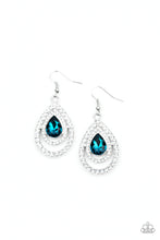 Load image into Gallery viewer, Paparazzi Earrings So The Story GLOWS - Blue
