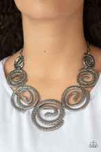 Load image into Gallery viewer, Paparazzi Necklaces Statement Swirl - Black
