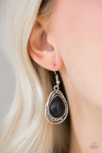 Load image into Gallery viewer, Paparazzi Earrings Abstract Anthropology Black
