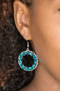 Paparazzi Earrings Global Glow Blue