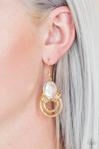 Paparazzi Earrings Real Queen Gold