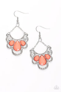 Paparazzi Earrings Caribbean Royalty Orange