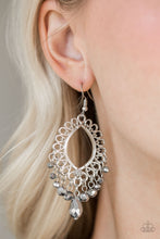 Load image into Gallery viewer, Paparazzi Earrings Just Say Noir Silver
