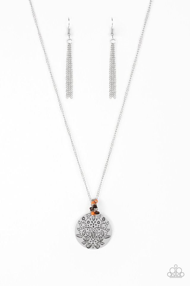 Orange Paparazzi Necklace Desert Abundance