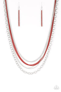 Paparazzi Necklaces Intensely Industrial Red