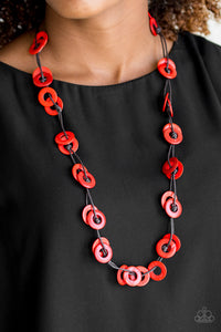 Paparazzi Necklaces Waikiki Winds Red