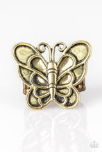 Load image into Gallery viewer, Paparazzi Rings Sky High Butterfly - Brass

